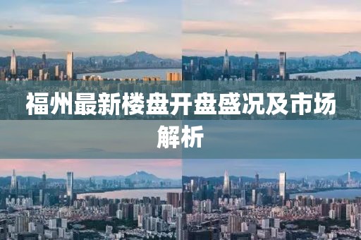 福州最新樓盤開盤盛況及市場解析