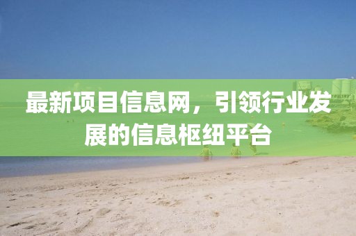 最新項(xiàng)目信息網(wǎng),引領(lǐng)行業(yè)發(fā)展的信息樞紐平臺