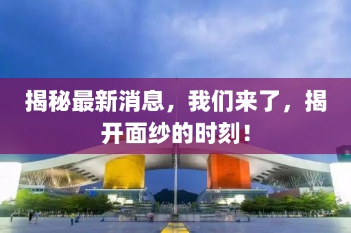 揭秘最新消息,我們來了,揭開面紗的時(shí)刻!