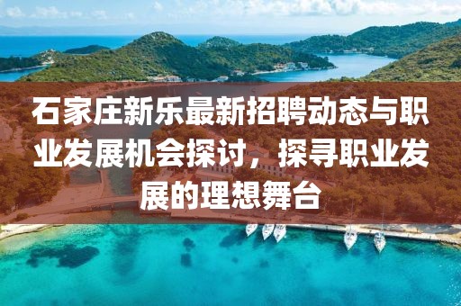 石家莊新樂最新招聘動態與職業發展機會探討,探尋職業發展的理想舞臺