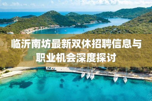 臨沂南坊最新雙休招聘信息與職業(yè)機會深度探討