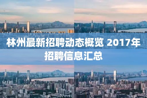 林州最新招聘動態概覽 2017年招聘信息匯總