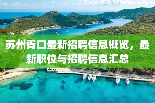 蘇州胥口最新招聘信息概覽,最新職位與招聘信息匯總