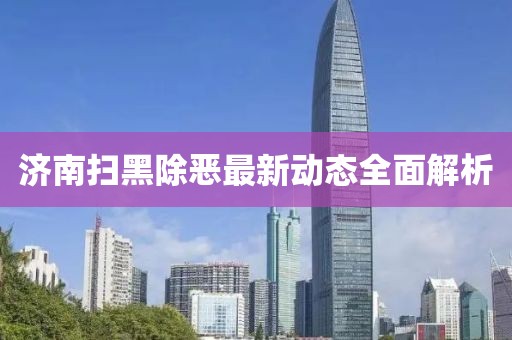 濟(jì)南掃黑除惡最新動(dòng)態(tài)全面解析