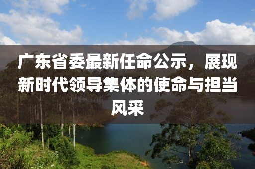 廣東省委最新任命公示,展現新時代領導集體的使命與擔當風采