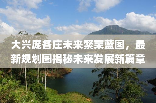 大興龐各莊未來(lái)繁榮藍(lán)圖,最新規(guī)劃圖揭秘未來(lái)發(fā)展新篇章