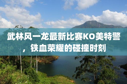 武林風一龍最新比賽KO美特警,鐵血榮耀的碰撞時刻