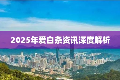 2025年愛白條資訊深度解析
