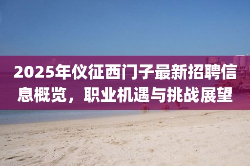2025年儀征西門子最新招聘信息概覽,職業(yè)機(jī)遇與挑戰(zhàn)展望
