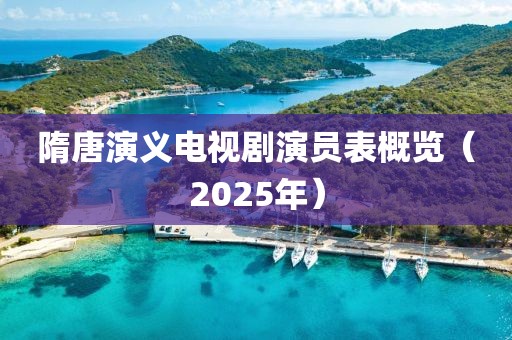 隋唐演義電視劇演員表概覽(2025年)