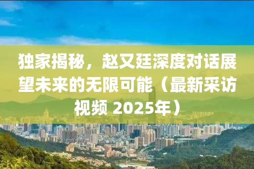獨家揭秘，趙又廷深度對話展望未來的無限可能（最新采訪視頻 2025年）