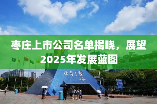 棗莊上市公司名單揭曉,展望2025年發展藍圖
