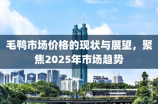 毛鴨市場價格的現狀與展望,聚焦2025年市場趨勢