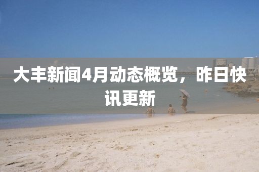 大豐新聞4月動態概覽,昨日快訊更新