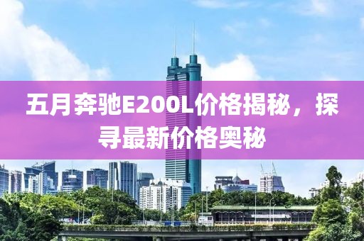 五月奔馳E200L價格揭秘，探尋最新價格奧秘