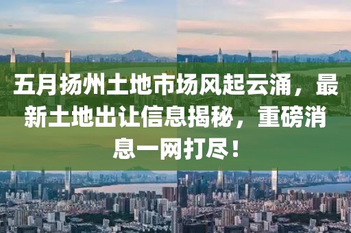 五月?lián)P州土地市場風起云涌,最新土地出讓信息揭秘,重磅消息一網(wǎng)打盡!