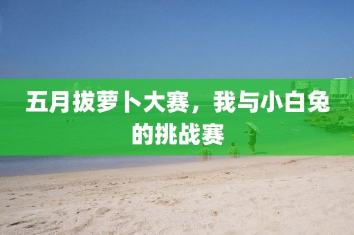 五月拔蘿卜大賽,我與小白兔的挑戰賽