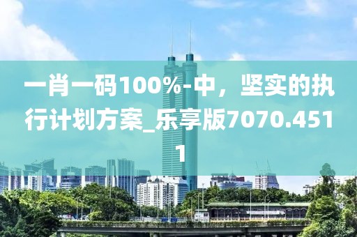 一肖一碼100%-中,堅實的執行計劃方案_樂享版7070.4511