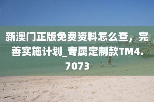 新澳門正版免費(fèi)資料怎么查，完善實(shí)施計(jì)劃_專屬定制款TM4.7073