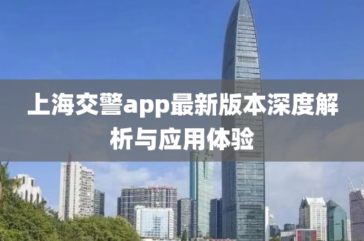 上海交警app最新版本深度解析與應用體驗
